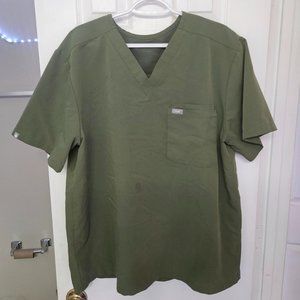 FIGS Men's Olive Scrub Top (Slim Fit XL)